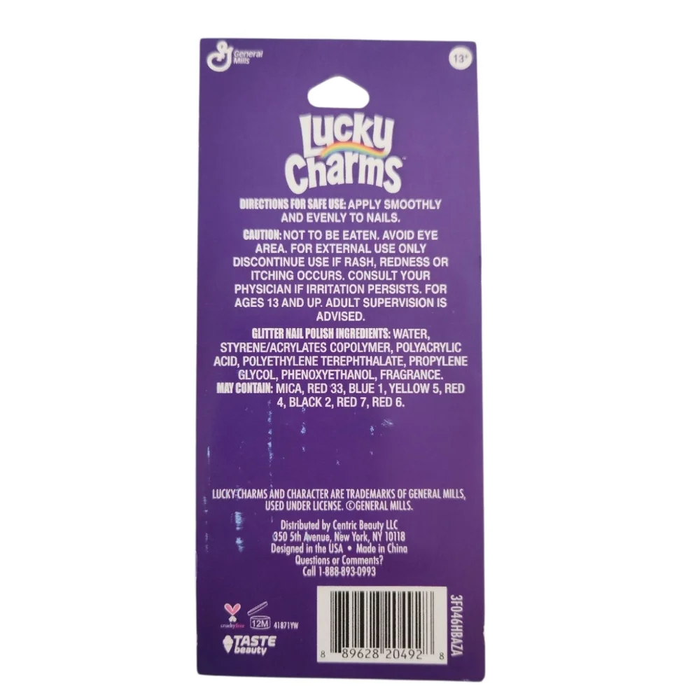 General Mills Lucky Charms Scented Lip Oil and Nail Polish Set Womens Gloss‎